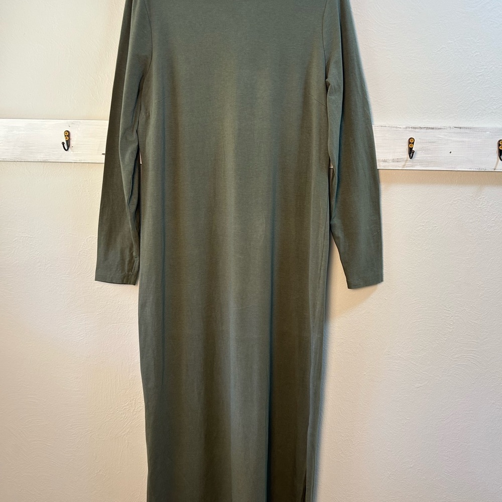 Solbari UPF50+ Green/gray Long Sleeve Dress with Thumb Slits size L